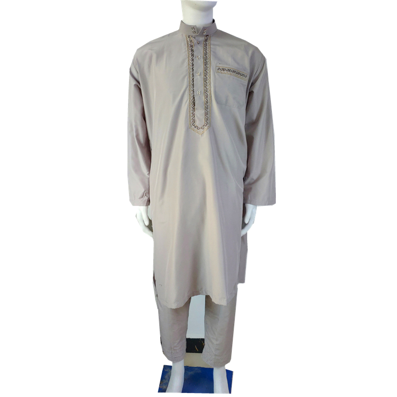 Afgan Style thobe with pants Islamic men Clothing Robe Thawb jubbah