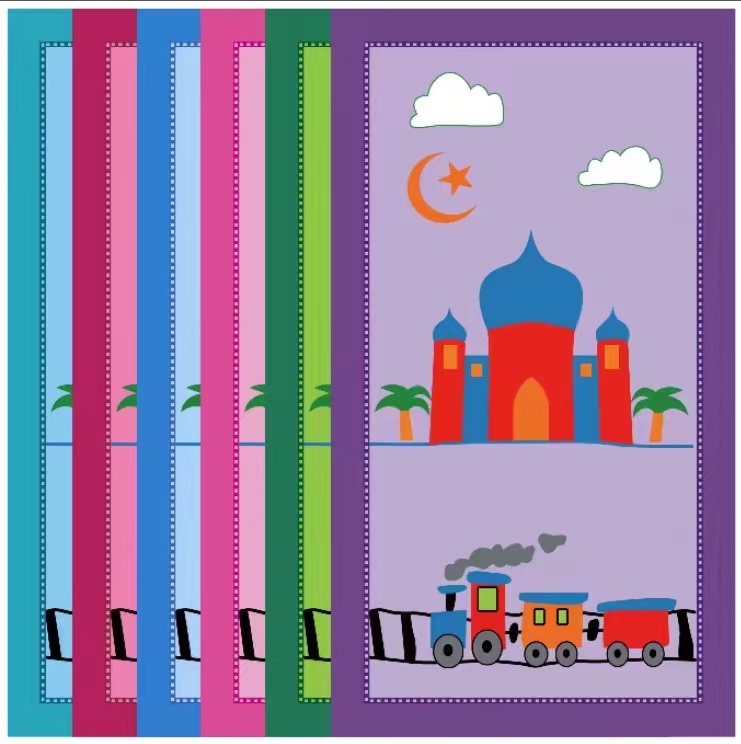 Muslim Prayer Rug Islamic Sajadah Carpet Kids Prayer Mat for Kids gifts