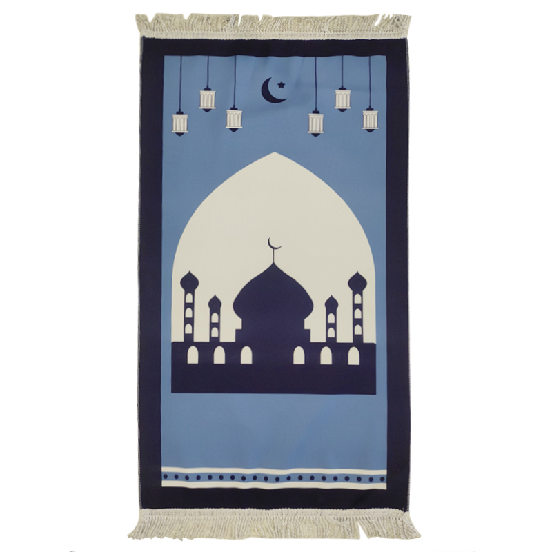 Kids Prayer Rug Muslim Islamic Prayer Mat Padded Cartoon Cute Praying Rug for Kid Eid Gift Ramadan Gifts